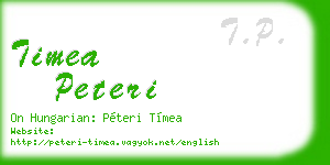 timea peteri business card