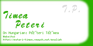 timea peteri business card